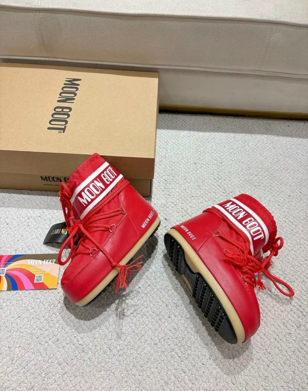 ,детские зимние ботинки icon nylon moon boot красный,сноубутсы moon boot,луноходы moon boot,женские зимние сапоги в стиле moon boot