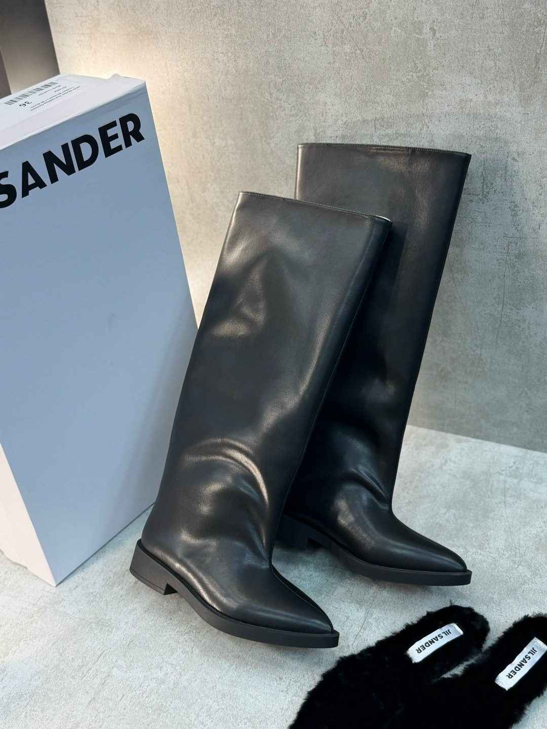 кожаные сапоги,,женские сапоги,сапоги jil sander,высокие сапоги