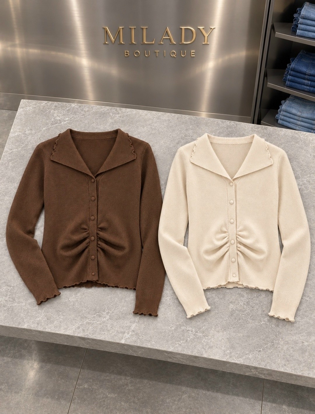 коричневый кардиган,кардиган,cotton on everfine round neck cardigan in brown,вязаные топы,кардиган с воротником