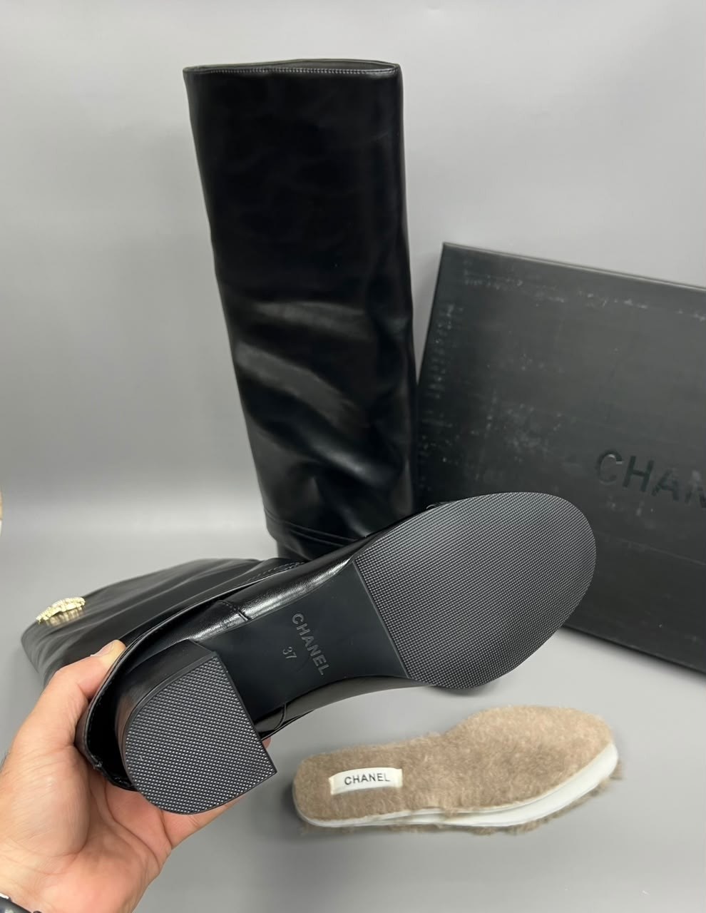 сапоги chanel,сапоги шанель,сапоги,модные длинные кожаные сапоги chanel для женщин,кожаные сапоги