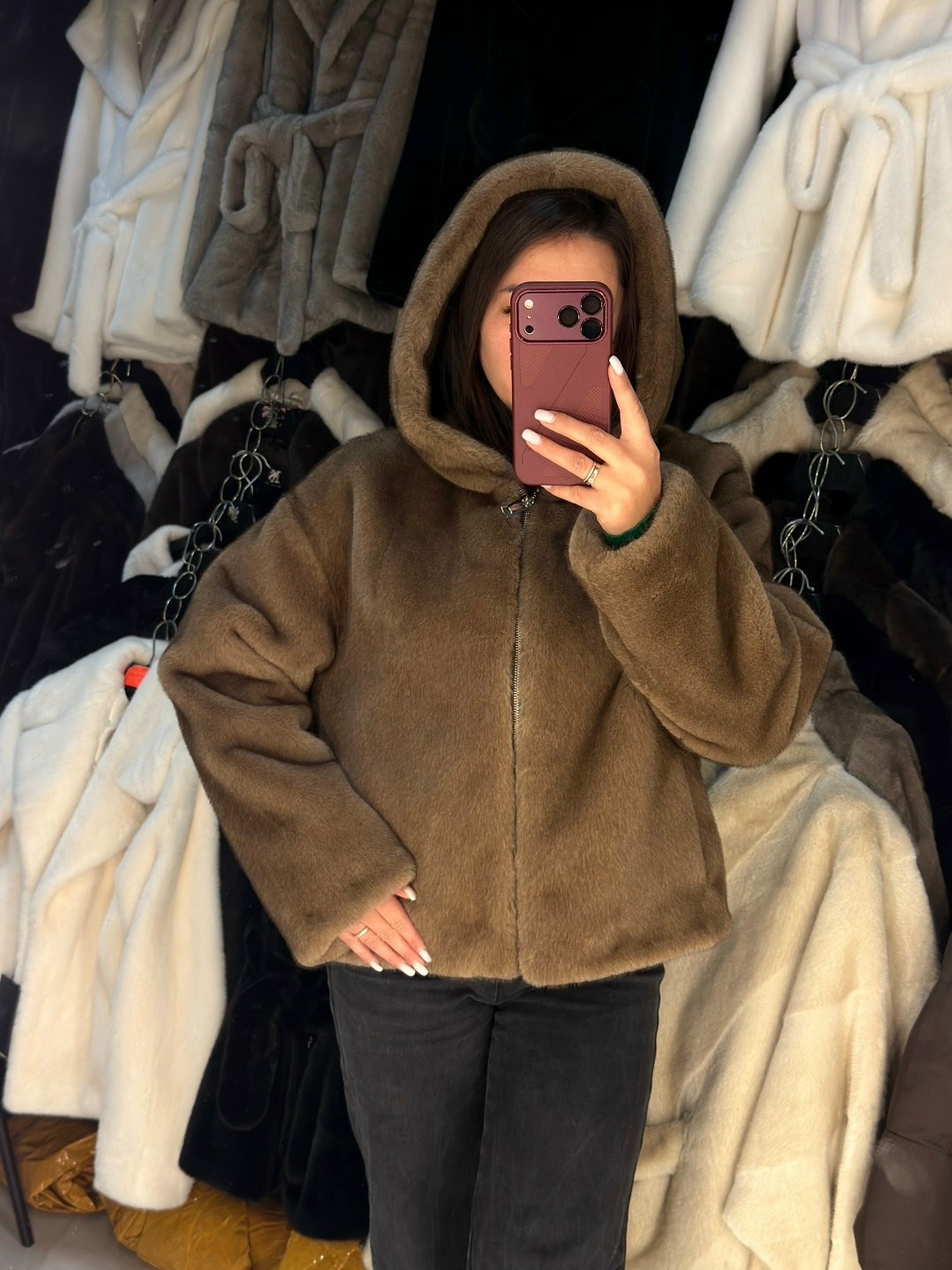 шуба искусственная экошуба зимняя с капюшоном (oversize) n&t store,шубка экомех,шуба женская,шуба искусственная,шуба искусственная экошуба зимняя с капюшоном (oversize)