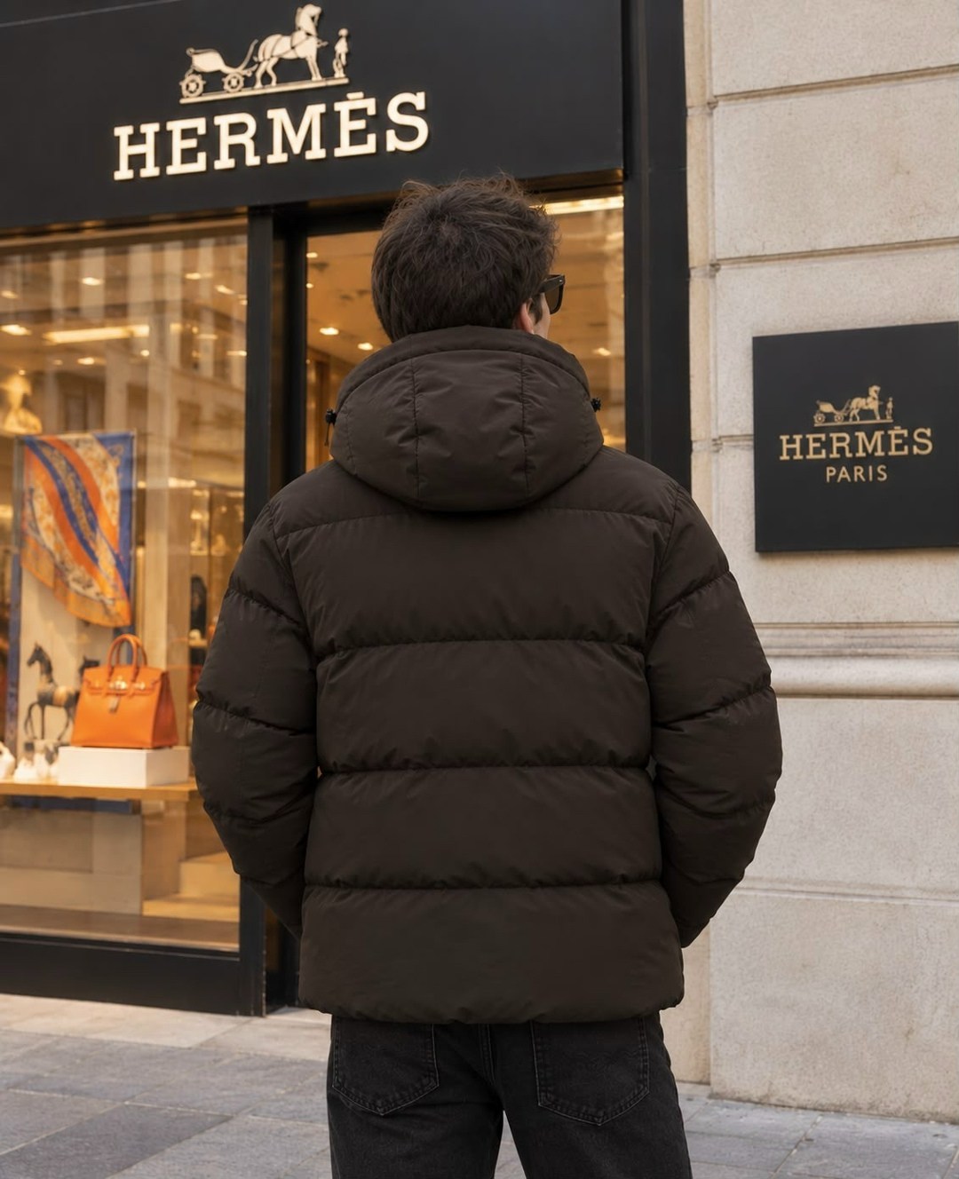 зимняя мужская куртка hermes,зимняя куртка,пуховик hermes,мужская зимняя куртка,мужской пуховик зимний
