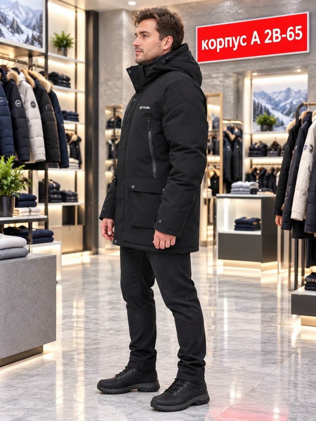 куртка утепленная мужская columbia rugged path parka черный,куртка мужская зимняя columbia,мужская зимняя куртка,куртка зимняя удлинённая columbia,мужская куртка columbia