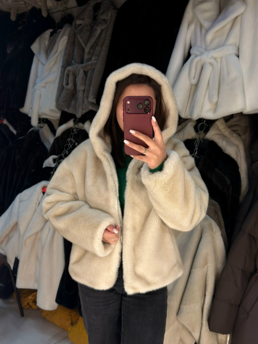 шуба искусственная экошуба зимняя с капюшоном (oversize) n&t store,шубка экомех,шуба женская,шуба искусственная,шуба искусственная экошуба зимняя с капюшоном (oversize)