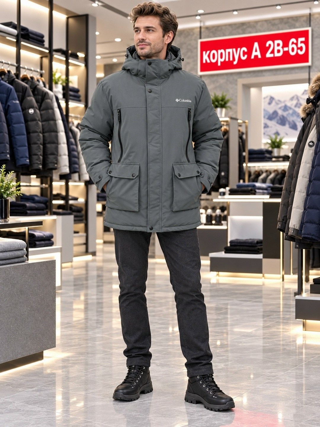 куртка утепленная мужская columbia rugged path parka черный,куртка мужская зимняя columbia,мужская зимняя куртка,куртка зимняя удлинённая columbia,мужская куртка columbia
