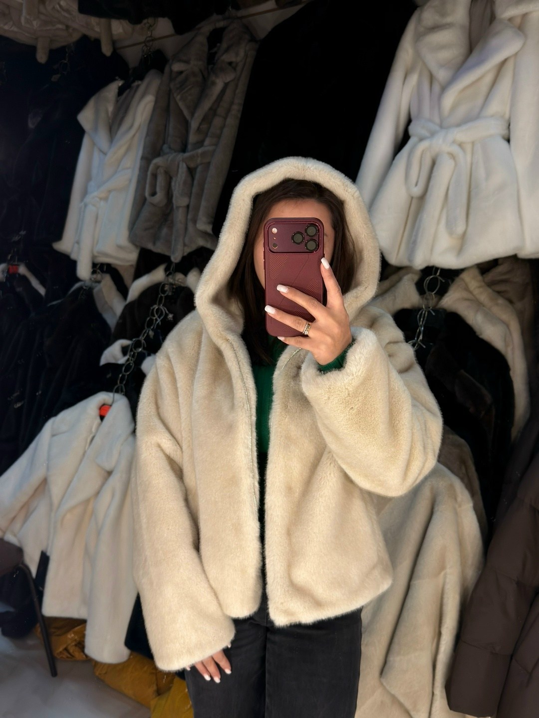 шуба искусственная экошуба зимняя с капюшоном (oversize) n&t store,шубка экомех,шуба женская,шуба искусственная,шуба искусственная экошуба зимняя с капюшоном (oversize)