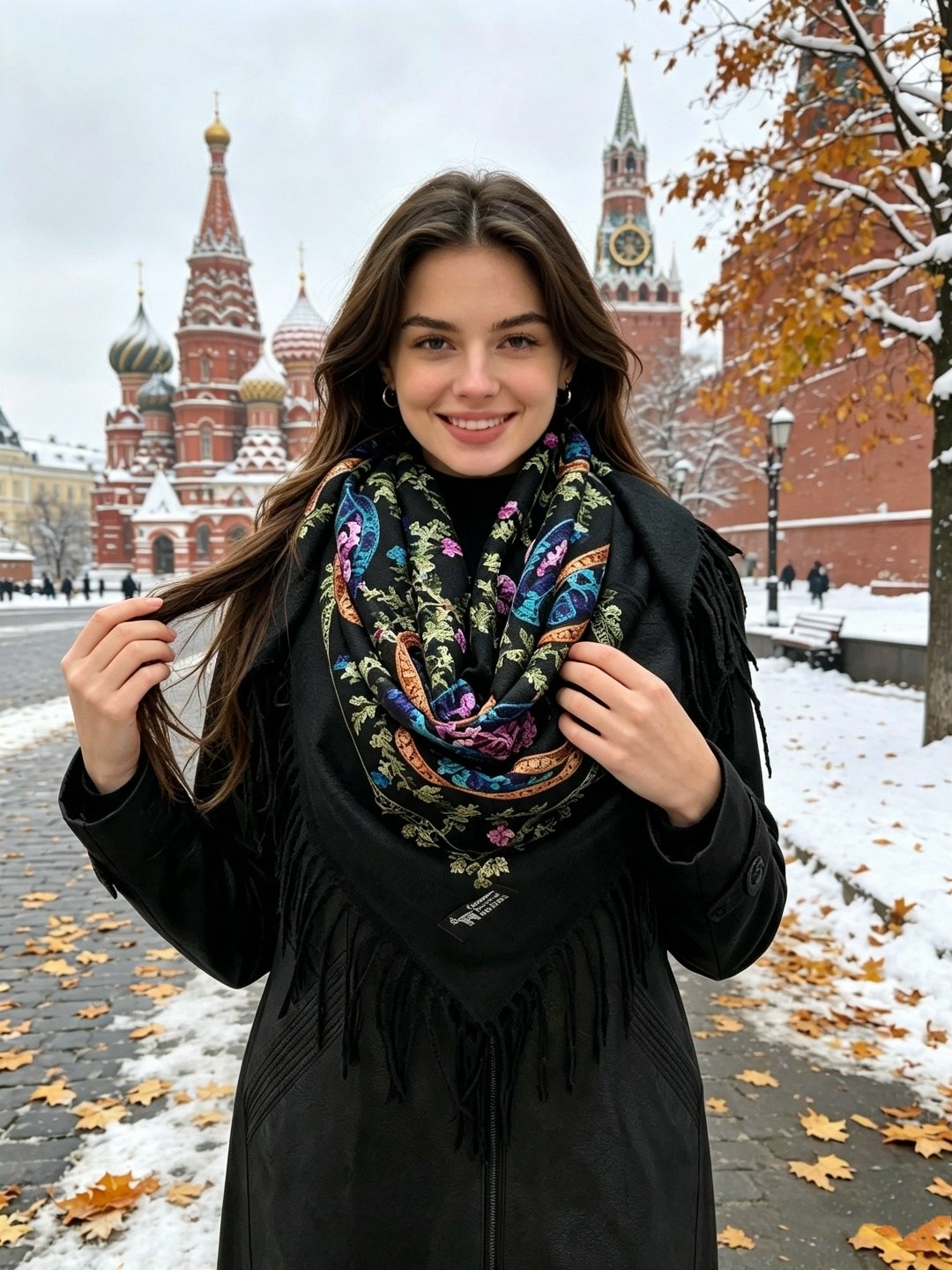платок павловопосадская платочная мануфактура для женщин,платок шерстяной с шелковой бахромой,платки павловопосадские,павлопосадские платки,платок павловопосадская платочная мануфактура