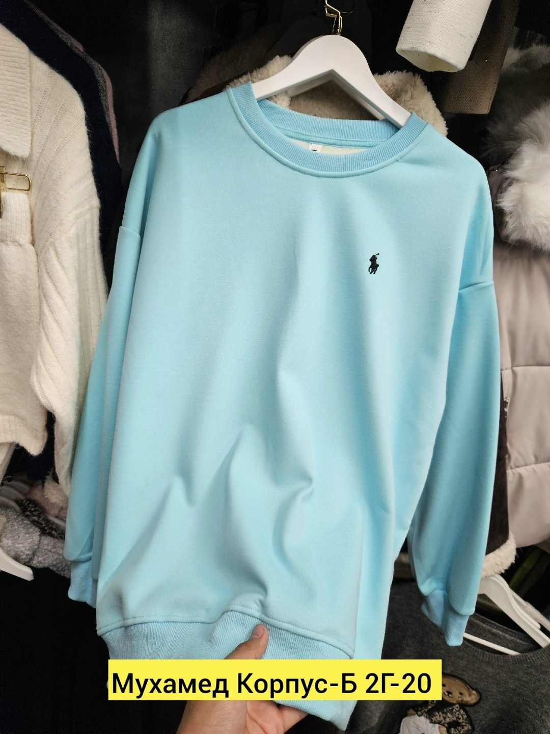 свитшот женская,свитшот polo ralph lauren,кофта голубая,толстовка,свитшот мужская