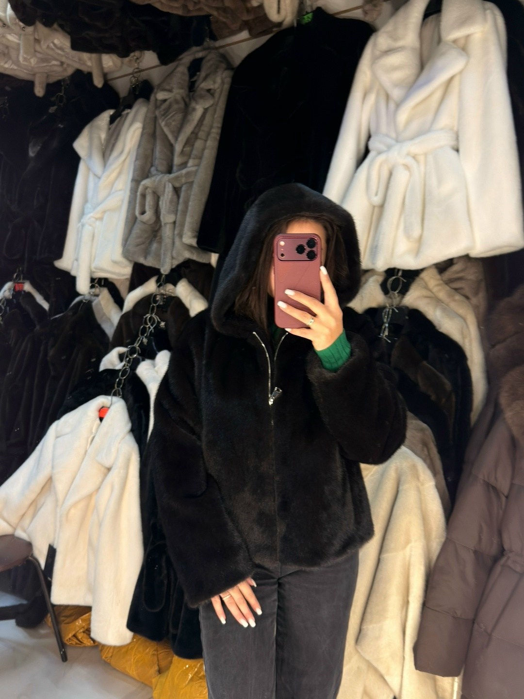 шуба искусственная экошуба зимняя с капюшоном (oversize) n&t store,шубка экомех,шуба женская,шуба искусственная,шуба искусственная экошуба зимняя с капюшоном (oversize)
