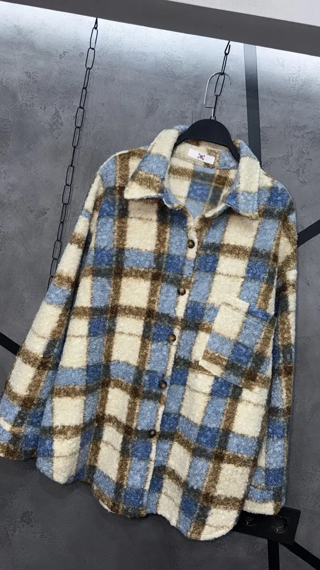 куртка-рубашка stradivarius размер m(44-46),рубашка куртка женская клетка за ра оверсайз,пальто в клетку,клетчатая куртка,куртка в клетку