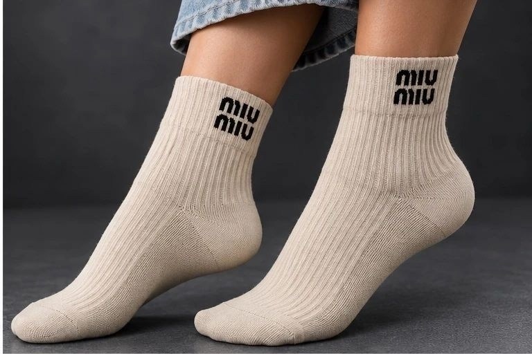 носки женские,носки miu miu,хлопковые носки,носки модная,комплект носков miu miu