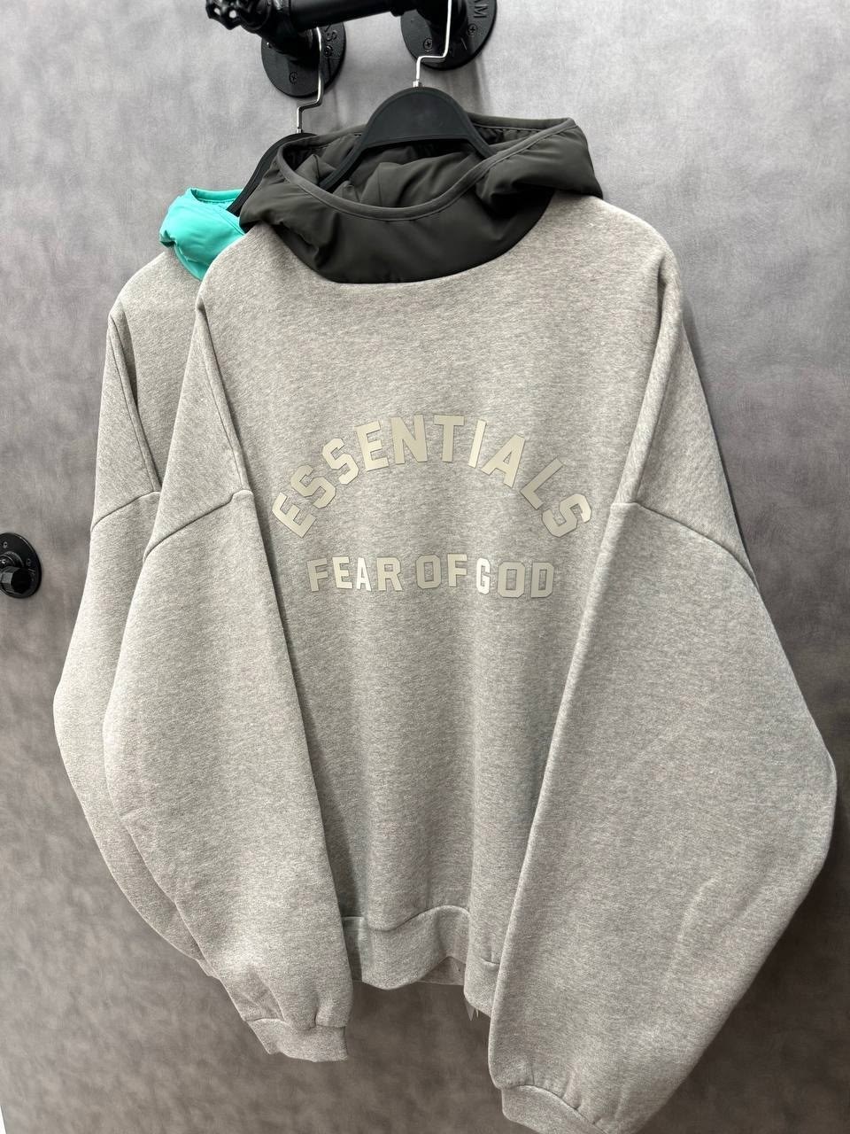 fear of god essentials,свитшот мужской повседневный fear of god essentials цвет: серый размер: m,jacob sartorius sweatshirt,серый свитшот,свитшот толстовки