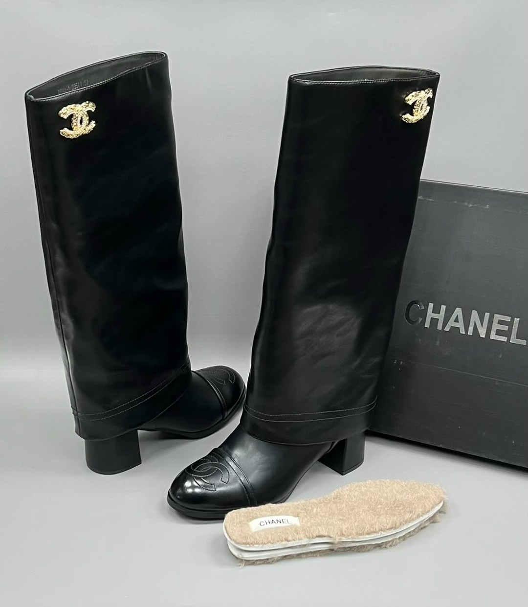 сапоги chanel,сапоги шанель,сапоги,модные длинные кожаные сапоги chanel для женщин,кожаные сапоги
