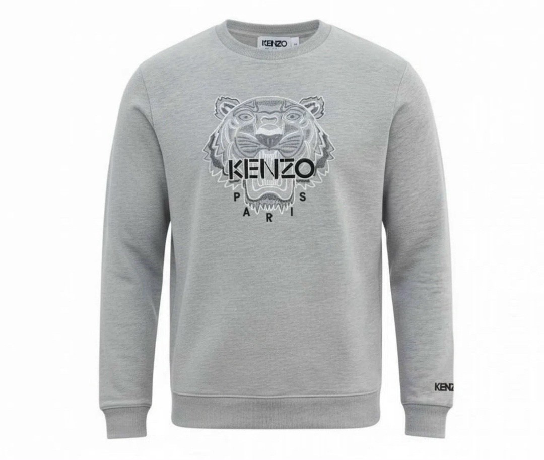 брендовые свитшоты,свитшот kenzo мужской спортивный белый размер 46/l,свитшот kenzo,трикотажный свитшот,стильный свитшот