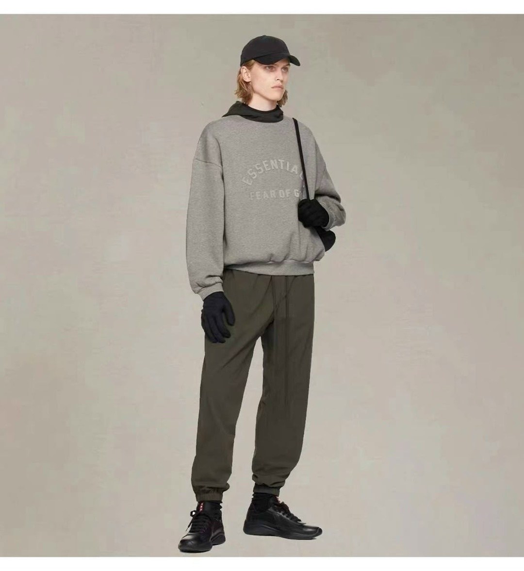 fear of god essentials,свитшот мужской повседневный fear of god essentials цвет: серый размер: m,jacob sartorius sweatshirt,серый свитшот,свитшот толстовки