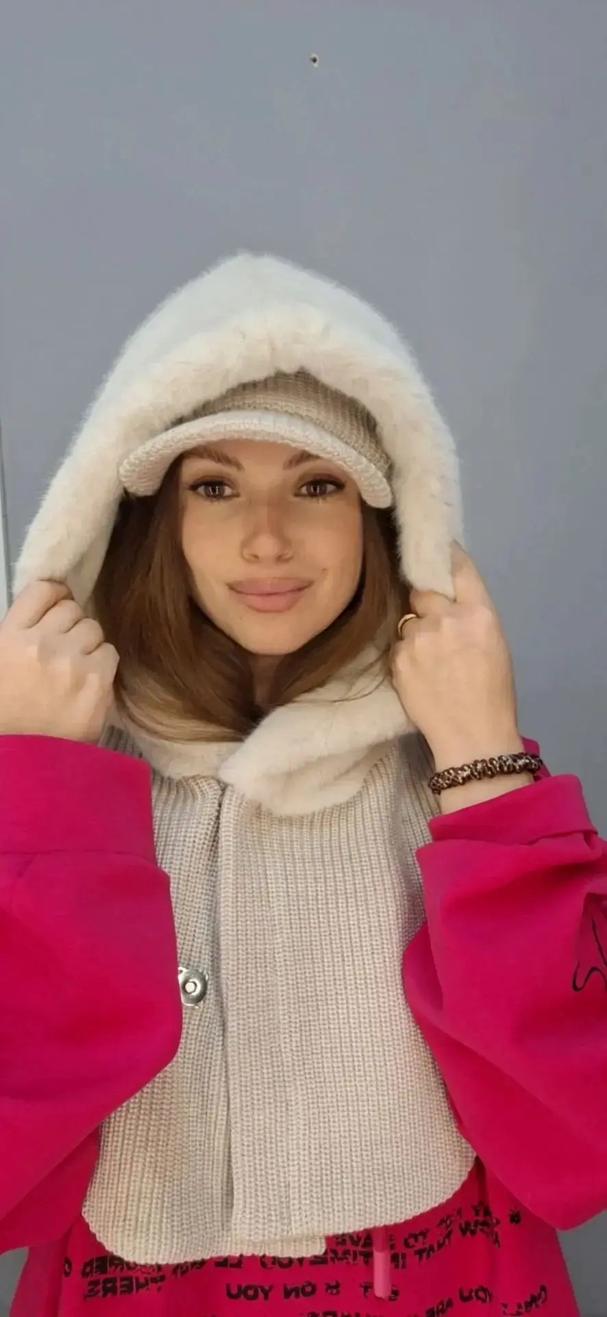 шапка зайка с ушками, шарфом и варежками плюшевая ushanka brand,плюшевая шапка,варежки зимние меховые,варежки перчатки,меховые варежки