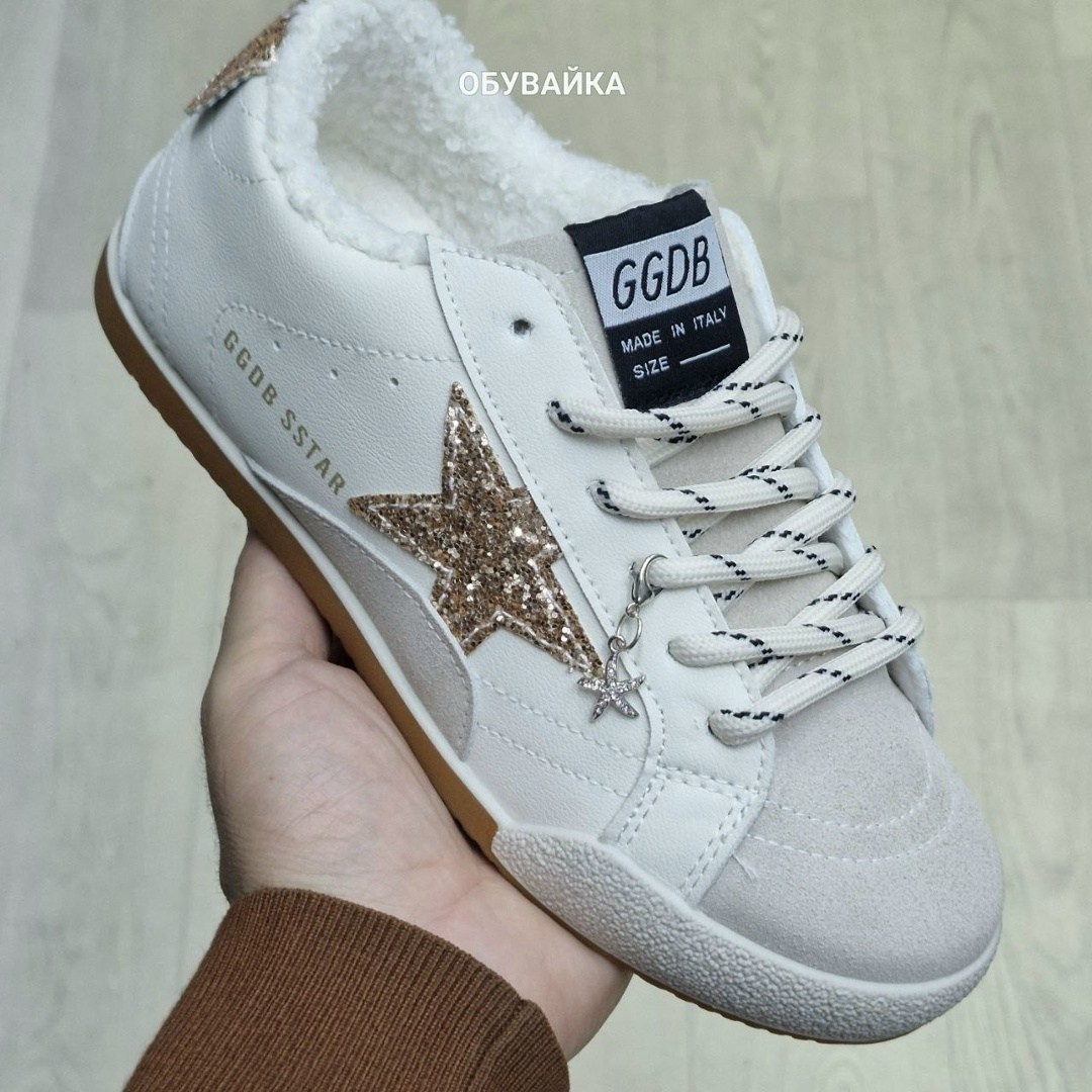 ,кроссовки golden goose,женские зимние белые кроссовки кеды на меху голден гус golden goose ggdb,кеды голден гус женские,зимние женские белые кеды golden goose ggdb