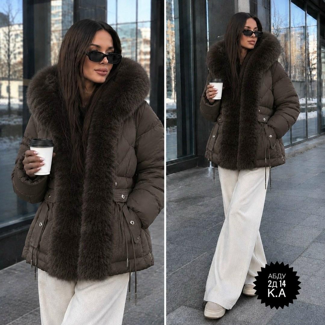 куртка - пуховик с мехом песца city furs,пуховик чёрный с мехом песца и капюшоном 70 см,пуховик с натуральным мехом,парка женская с натуральным мехом,пуховик с мехом