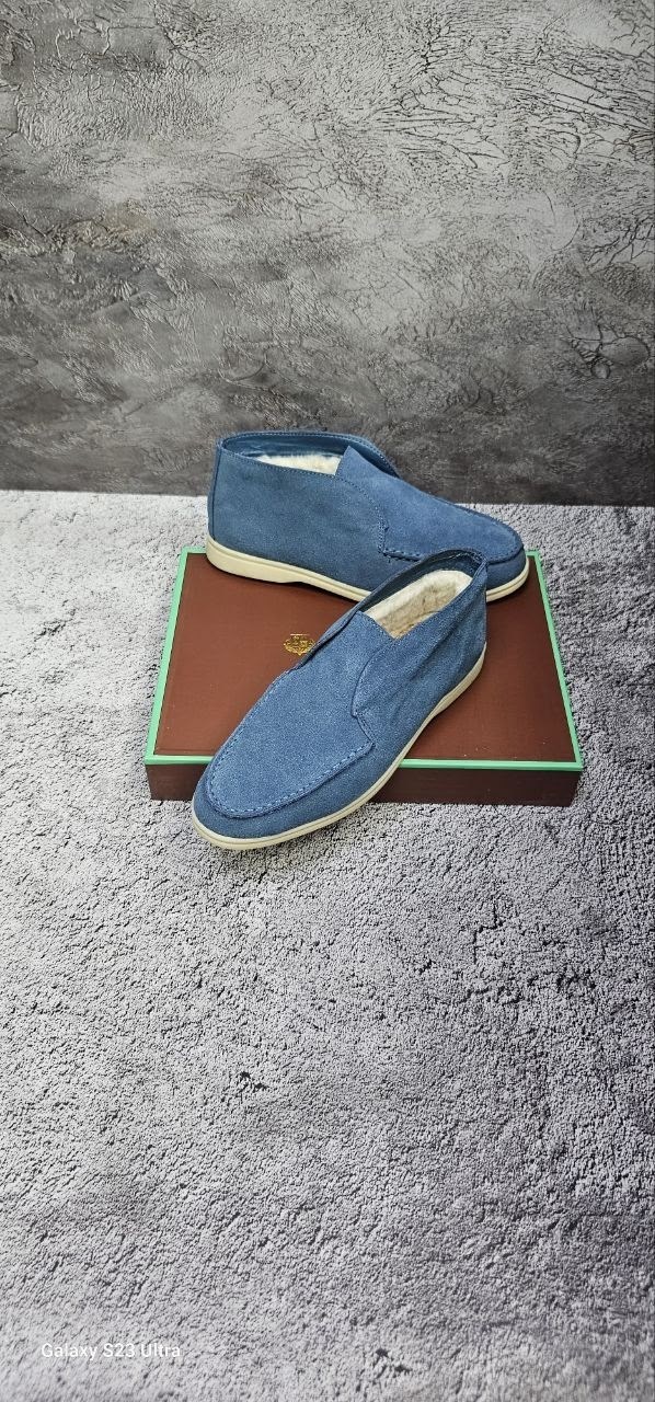 ботинки лоферы мужские замшевые loro piana suede black,мужские высокие замшевые лоферы santoni 2026 черные,,мужские лоферы loro piana черные замшевые,лоферы loro piana