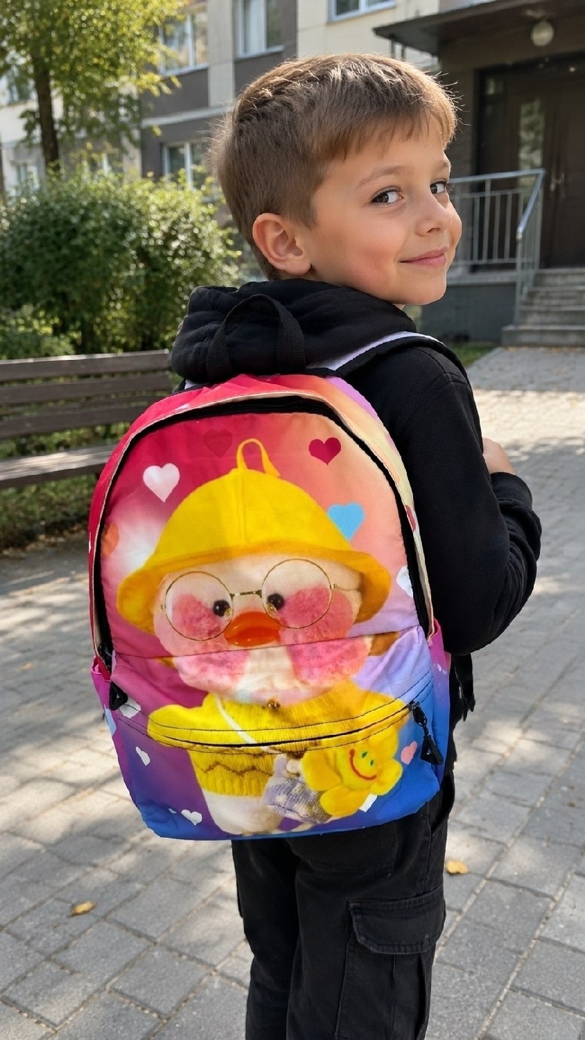 рюкзак школьный уточка лалафанфан,рюкзаки школьные,уточка лалафанфан,рюкзак,рюкзак детский