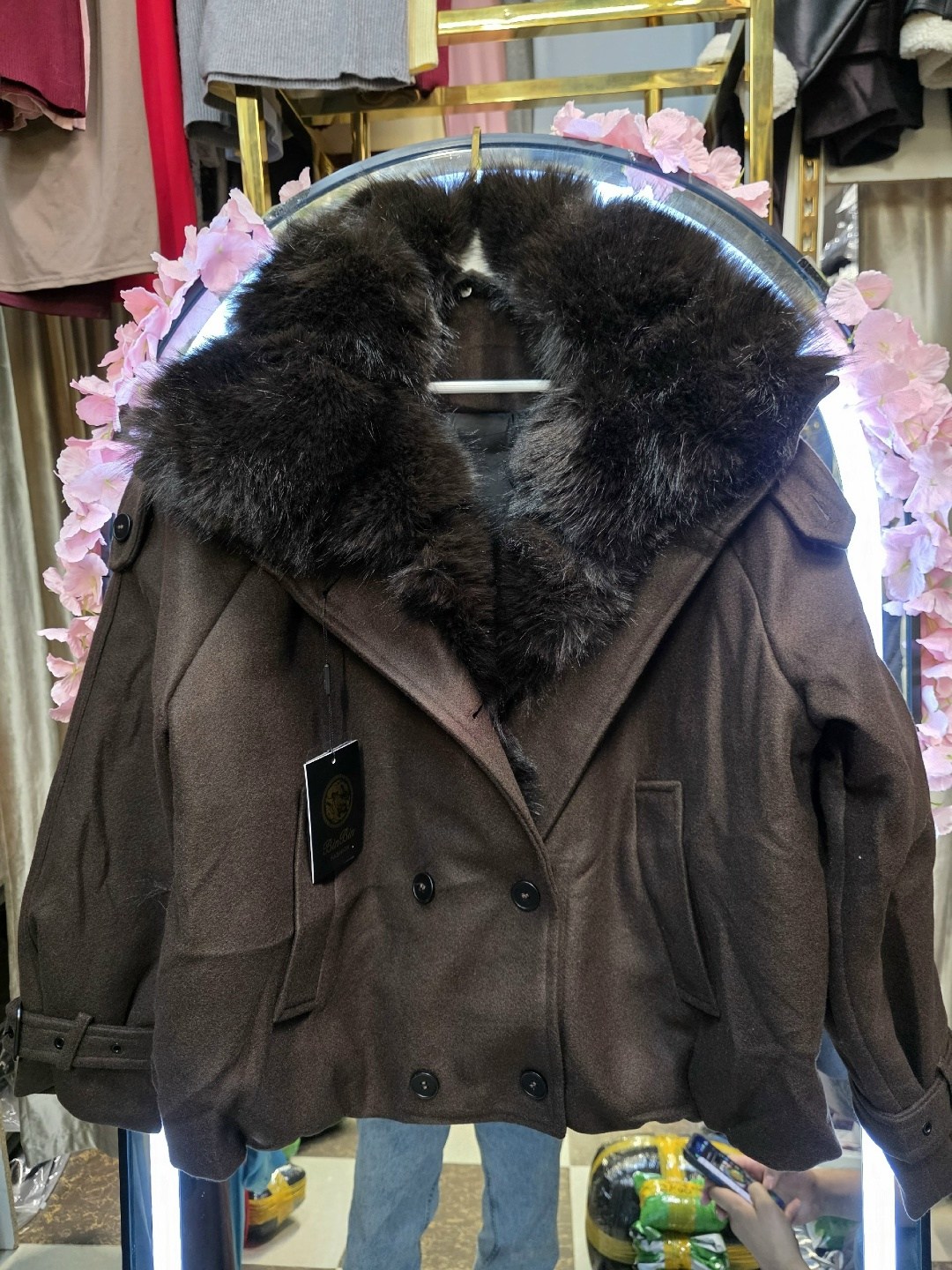 полупальто с мехом,пальто с мехом,пальто женское с мехом,теплое пальто,пальто турция с мехом