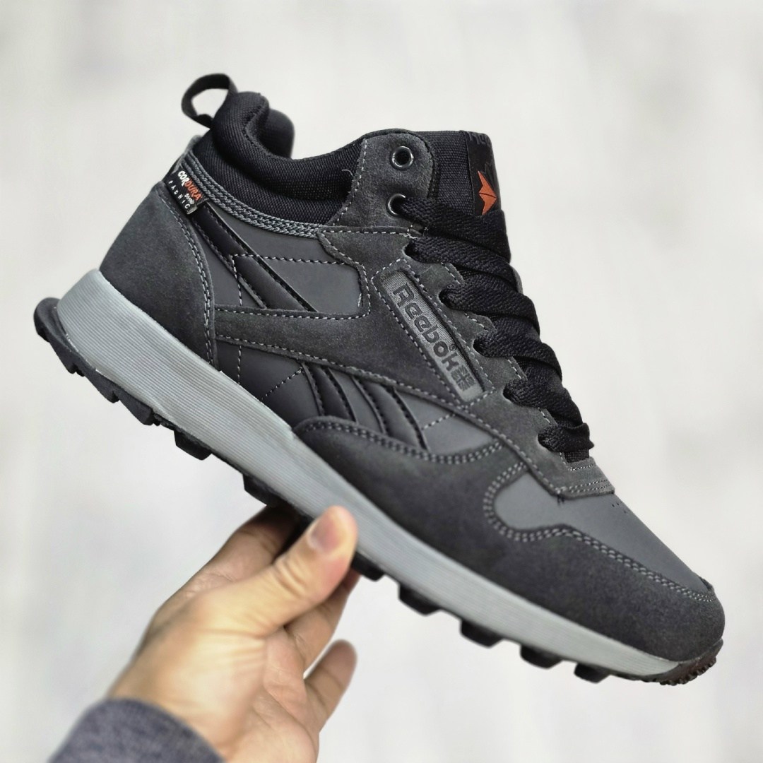 зимние кроссовки reebok classic leather high,кроссовки reebok classic leather 'black army green',кроссовки reebok мужские,зимние кроссовки reebok classic leather high цвет зеленый,мужские кроссовки re