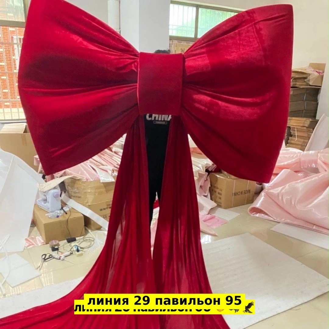 бант на елку большой,банты на елку,красные банты на елку,бант на верхушку елки,рождественский бант