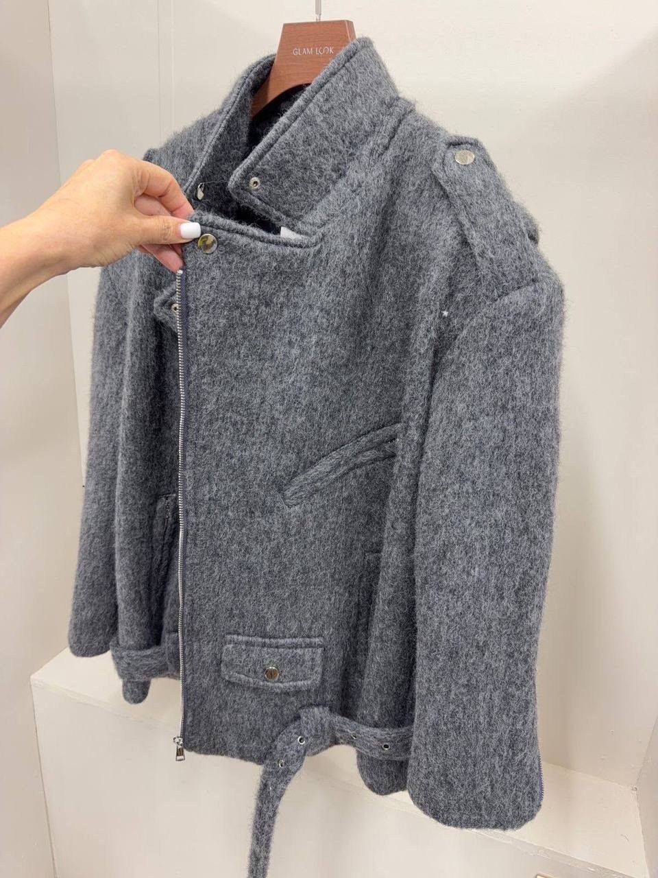 куртка из пальтовой ткани,куртка из пальтовой ткани графит,куртка из пальтовой ткани fly,пальто косуха,косуха шерстяная куртка из пальтовой ткани