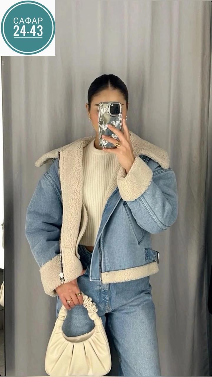 дублёнка джинсовая,куртка джинсовая утеплённая konessstyle,дубленка авиатор джинсовая,джинсовая куртка утепленная с эко мехом,дубленка джинс
