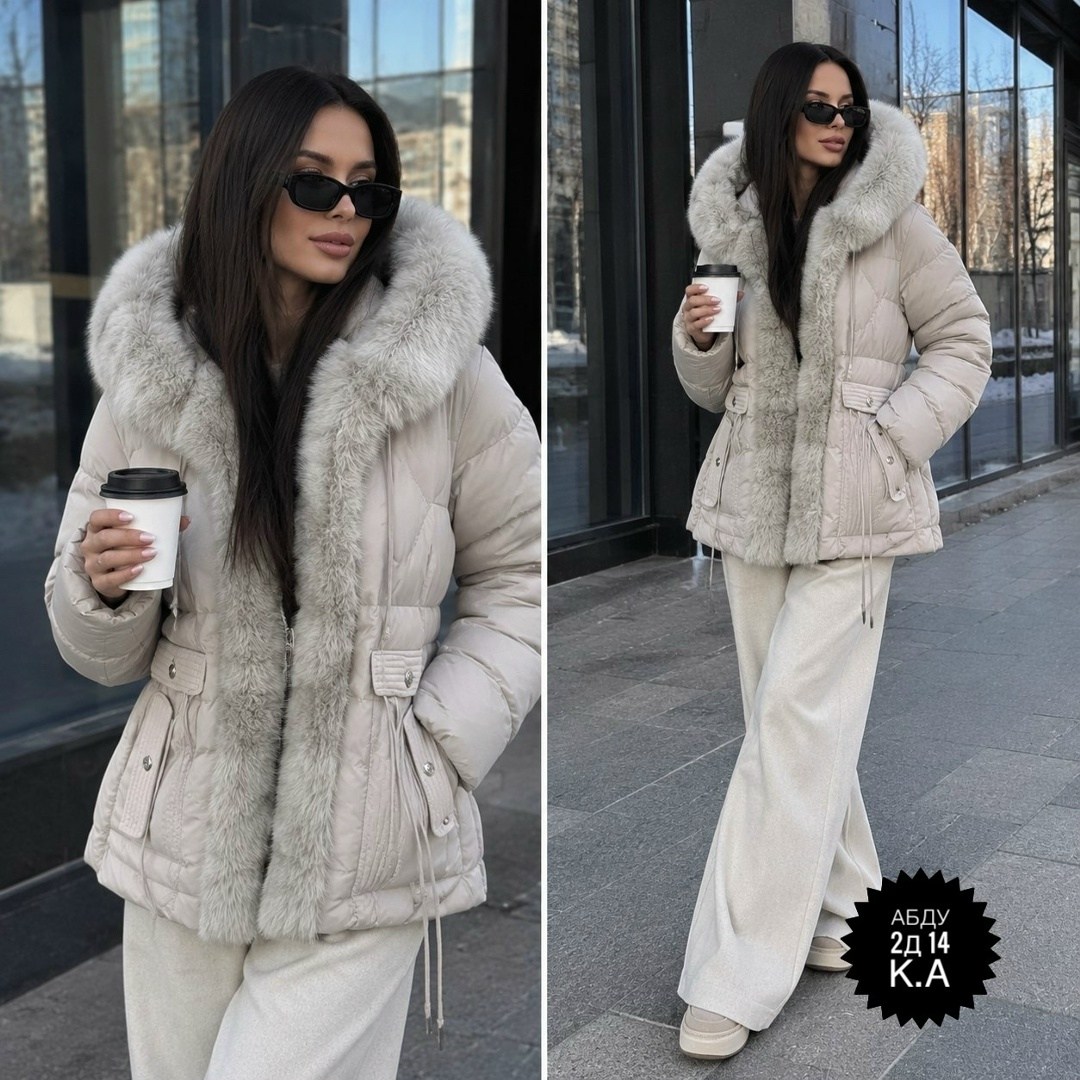 куртка - пуховик с мехом песца city furs,пуховик чёрный с мехом песца и капюшоном 70 см,пуховик с натуральным мехом,парка женская с натуральным мехом,пуховик с мехом