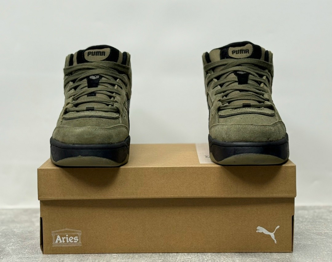 зимние кроссовки puma 180 high,кроссовки puma,puma 180 high winter зеленые замша мужские,кроссовки puma 180,кроссовки мужские puma