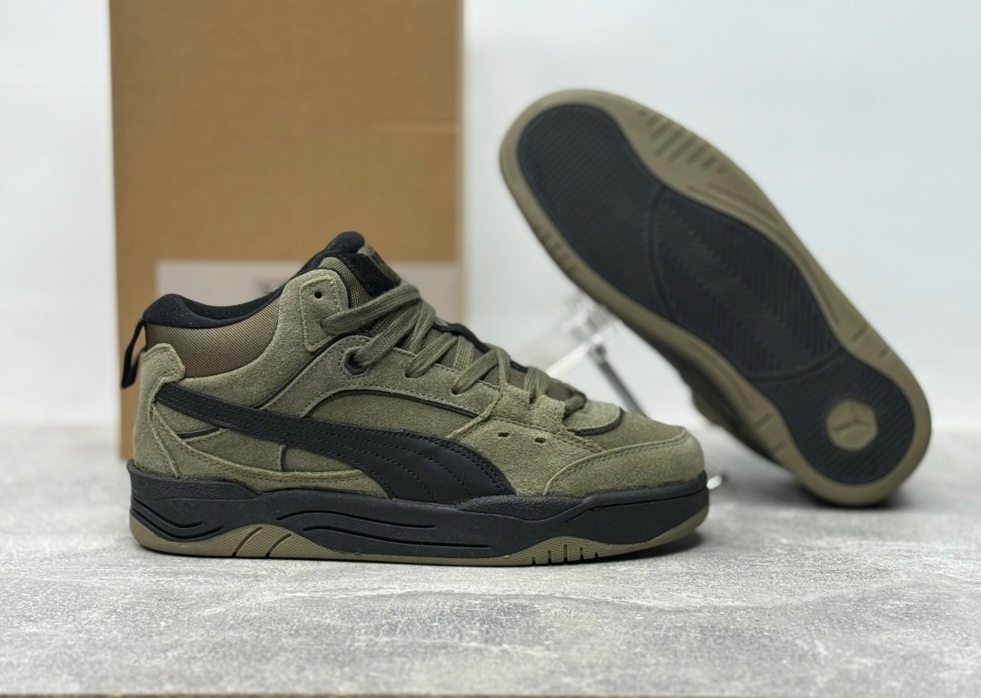 зимние кроссовки puma 180 high,кроссовки puma,puma 180 high winter зеленые замша мужские,кроссовки puma 180,кроссовки мужские puma