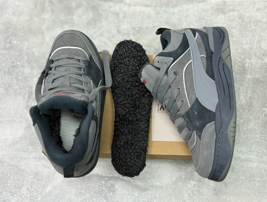 зимние кроссовки puma 180 high цвет серый,puma 180 high winter серые замша мужские,кроссовки зимние puma 180 high grey black,зимние кроссовки puma 180 high,кроссовки puma 180 high winter grey black