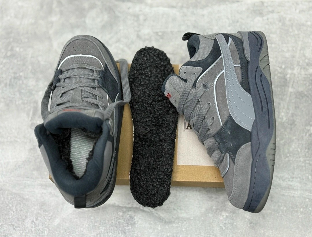 зимние кроссовки puma 180 high цвет серый,puma 180 high winter серые замша мужские,кроссовки зимние puma 180 high grey black,зимние кроссовки puma 180 high,кроссовки puma 180 high winter grey black