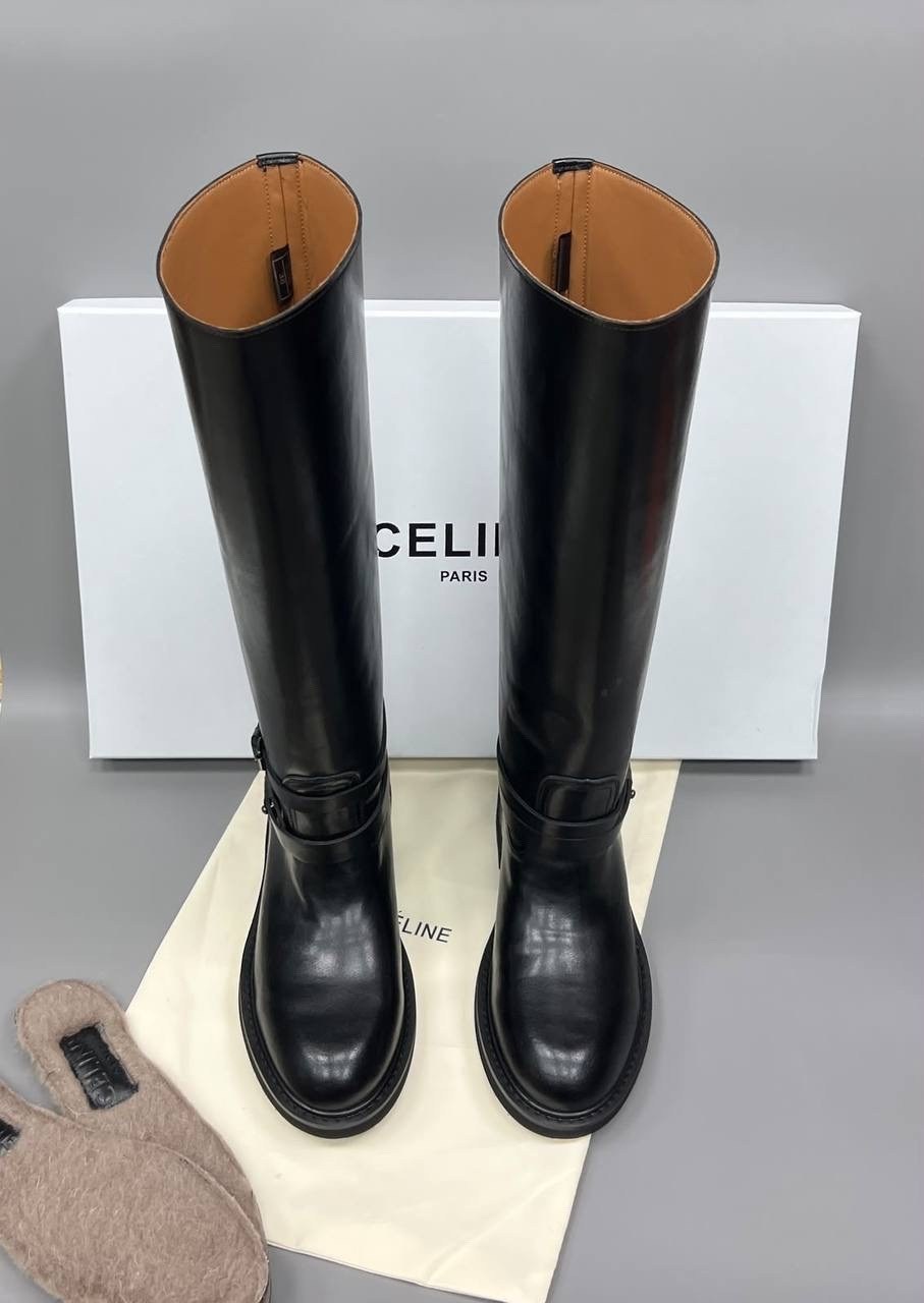 сапоги celine,сапоги,женские сапоги,кожаные сапоги,