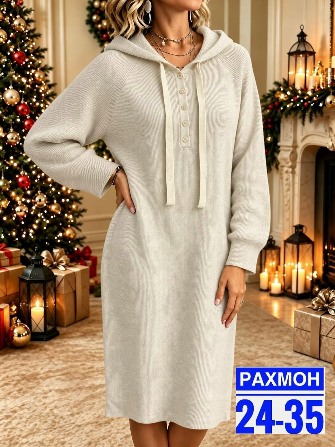 теплое платье вязаное,платье вязаное,шерстяное платье,теплое платье с капюшоном,женское вязаное платье