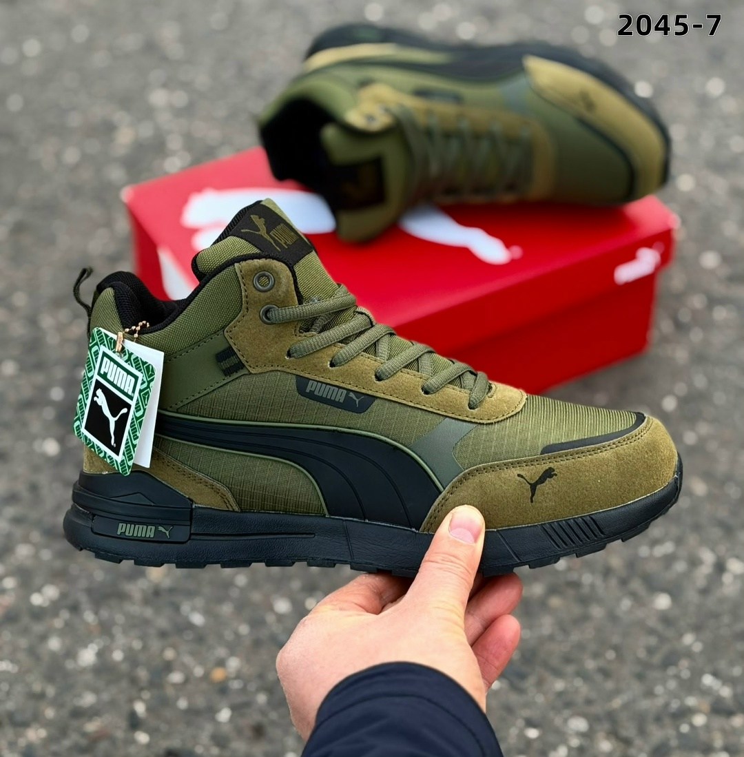 мужские кроссовки puma,кроссовки мужские,зимние кроссовки puma,кроссовки,кроссовки хаки