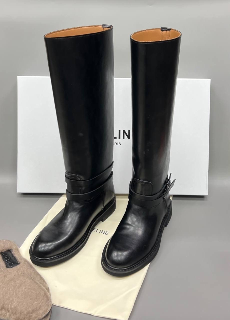 сапоги celine,сапоги,женские сапоги,кожаные сапоги,