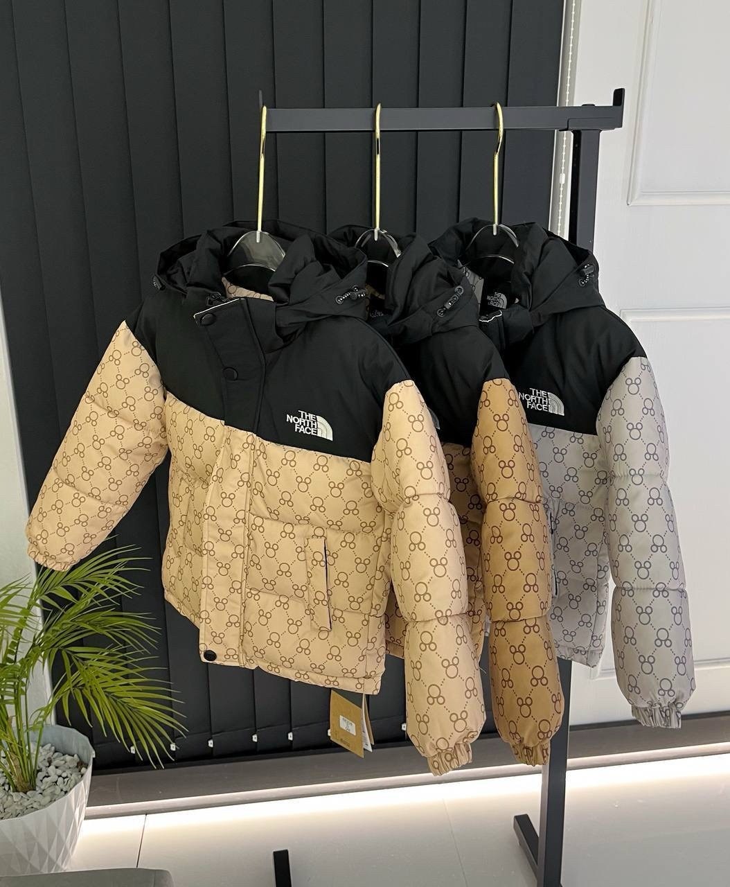 дутая куртка north face x gucci,пуховик gucci,пуховик gucci x the north face коричневый черный,куртка гуччи женская зимняя,пуховик gucci x the north face