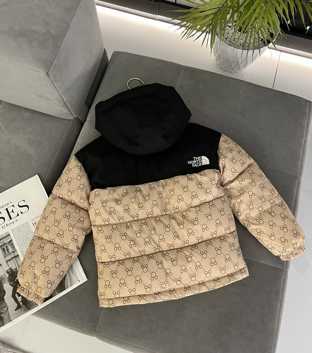 дутая куртка north face x gucci,пуховик gucci,пуховик gucci x the north face коричневый черный,куртка гуччи женская зимняя,пуховик gucci x the north face