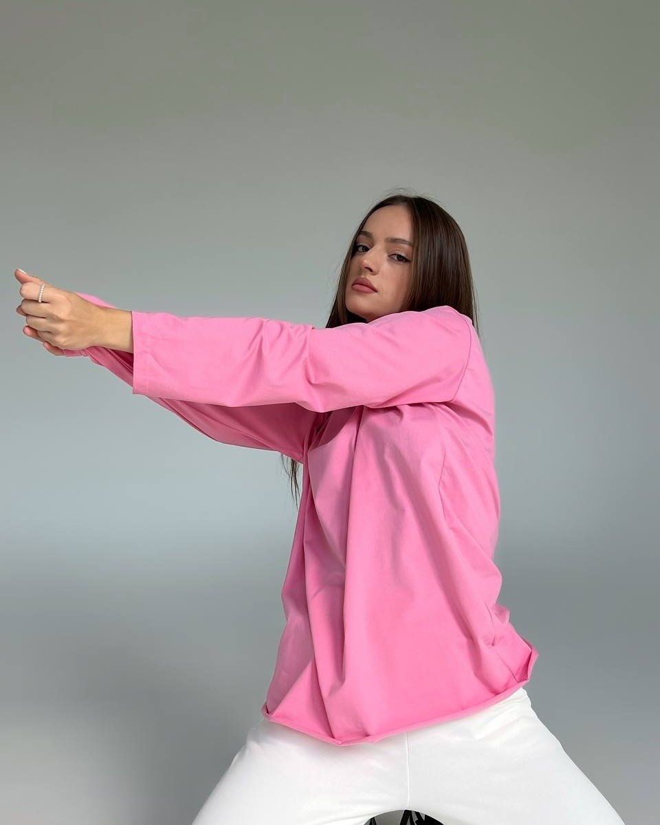 лонгслив женский оверсайз хлопок revati wear 212831682,лонгслив женский оверсайз хлопок revati wear,лонгслив розовый,лонгслив оверсайз хлопок change! цвет бледно-розовый,лонгслив женский оверсайз хлоп