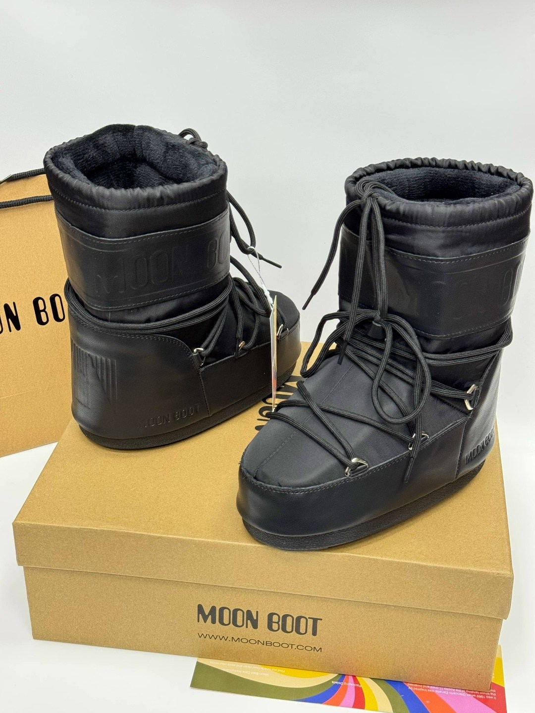 зимние ботинки moon boot icon черный,луноходы женские,ботинки луноходы,луноходы  мужские,