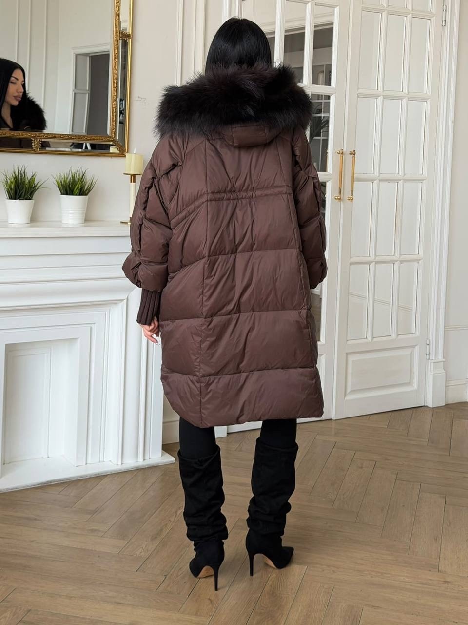 куртка max mara с натуральным мехом,стильные пуховики,куртка пуховик зимняя,пуховик,женский пуховик