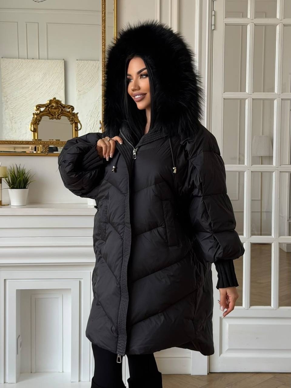 куртка max mara с натуральным мехом,стильные пуховики,куртка пуховик зимняя,пуховик,женский пуховик