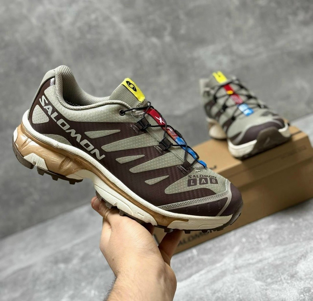кроссовки salomon,кроссовки salomon xt,мужские кроссовки salomon,кроссовки salomon xt 6 gtx серо-коричневого цвета,кроссовки salomon xt 6