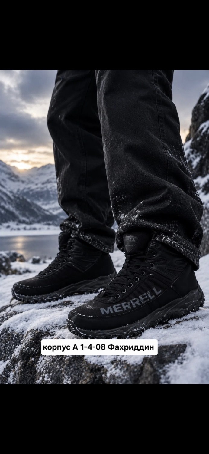 треккинговые кроссовки thermo akita mid wp j036441 merrell черный,,тактическая ,ботинки merrell,ботинки мужские
