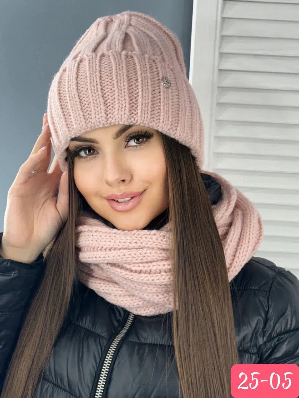 комплект зимний шапка и снуд hn fashions,комплект шапка женская зимняя и снуд anthony doan,комплект шапки,шапка и снуд,комплект шапка снуд женский