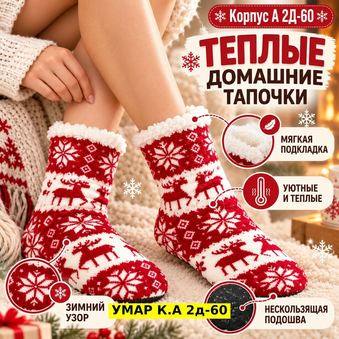 ,носки женские,домашние носки,домашние тапочки новогодние,тапочки носки домашние теплые k&h collection