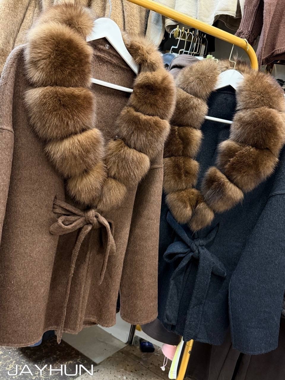 пальто с мехом,пальто кашемировое с натуральным мехом,кашемировое пальто с мехом песца,женское пальто с натуральным мехом,утепленное кашемировое пальто с мехом соболя