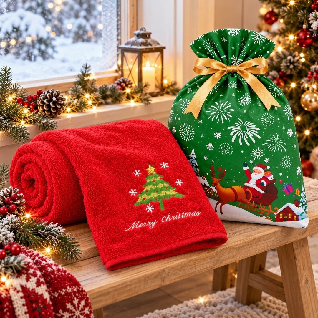 новогодние полотенца,подарочные новогодние мешки,новогодние мешки для подарков,рождественский мешок для подарков,рождество подарки